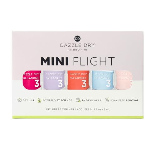 Dazzle Dry Mini Flight - Happy Hues- 5 Mini Lacquers