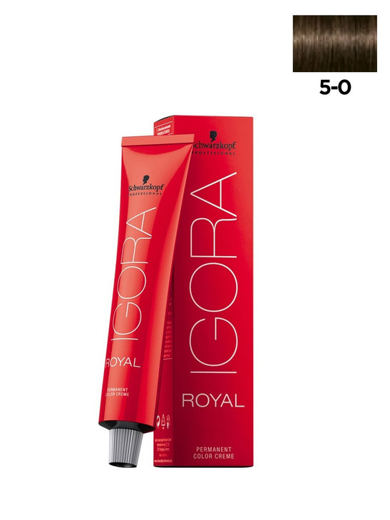 Schwarzkopf IGORA ROYAL 5-0 Light Brown Natural 60ml by Schwarzkopf