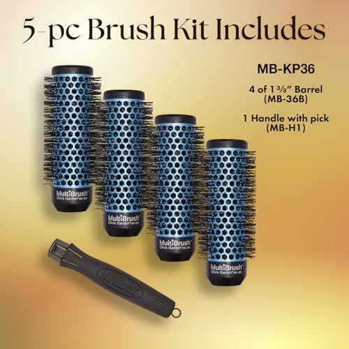 Olivia Garden MultiBrush Detachable Thermal Styling Hair Brush (5-Piece Kit 1 3/8" 36mm)