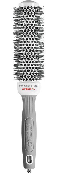 Olivia Garden Ceramic + Ion Speed XL - Extra-Long Round Thermal Hair Brush - Not Electrical - Professional Blowout Brush for Normal to Thick Hair - 1