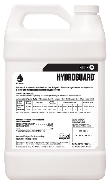 Botanicare Hydroguard Bacillus Root Inoculant, 1-Gallon
