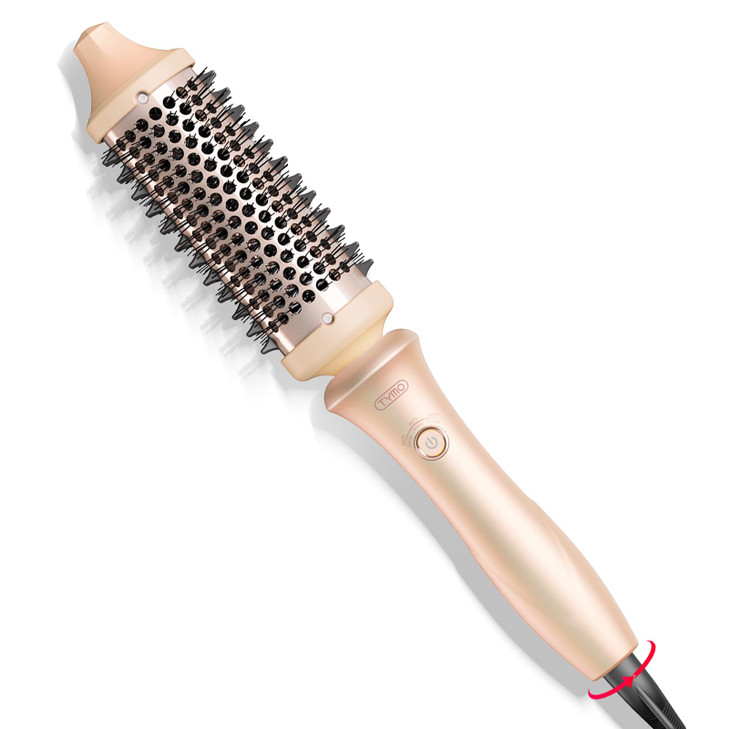 TYMO Thermal Brush Curling Brush - STYLUX 1.7 Inch Blowout Volumizer with Flexi-Fit for Hair Straightening, Heated Round Styler Tool, Hair Straighten