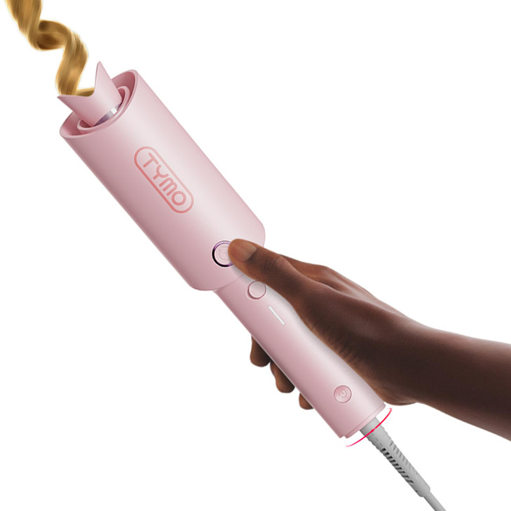 TYMO Automatic Rotating Curling Iron - TYMO CURLPRO Beach Waves Curling Wand, Portable Hair Curler, 500 Million Ionic, Dual Voltage & Lightweight for