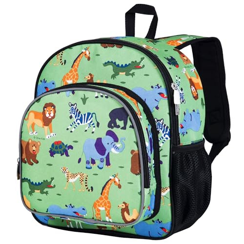 Wildkin 12-inch Kids Backpack  Padded, Adjustable, Ideal for Daycare & Travel - Wild Animals