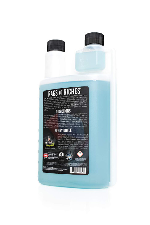 P & S PROFESSIONAL DETAIL PRODUCTS - Rags to Riches - Premium Microfiber Detergent, Deep Cleans and Restores, Safe on All Fabrics, Highly Concentrate
