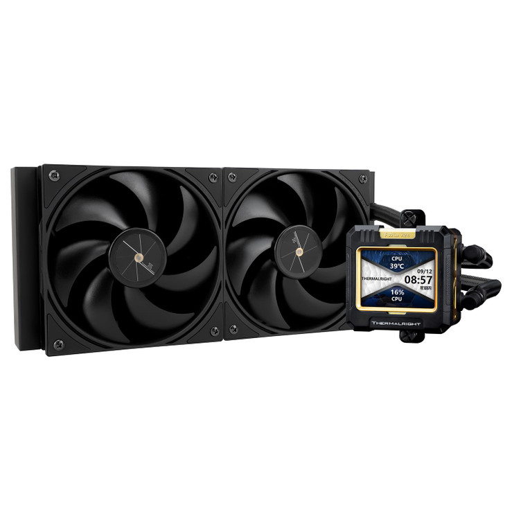 Thermalright FW240 Black CPU AIO Cooler,PC 240 Specification Water Cooler System,IPS LCD Screen with 320*240 Resolution,for AM5&Intel LGA1700/1851,Hi