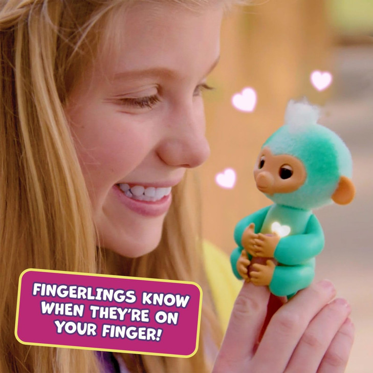 Fingerlings 2023 NEW Interactive Baby Monkey Reacts to Touch  70+ Sounds & Reactions  Charli (Purple)