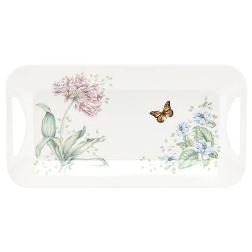 Lenox 855591 Butterfly Meadow Melamine Hors Doeuvres Tray, Lightweight Melamine Material