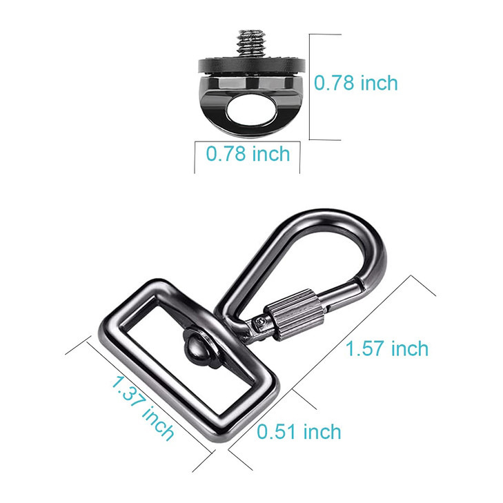 Quick Install Metal Screw and SLR Camera Shoulder Strap Hook Set for Camera Neck Shoulder Strap Sling Accessories