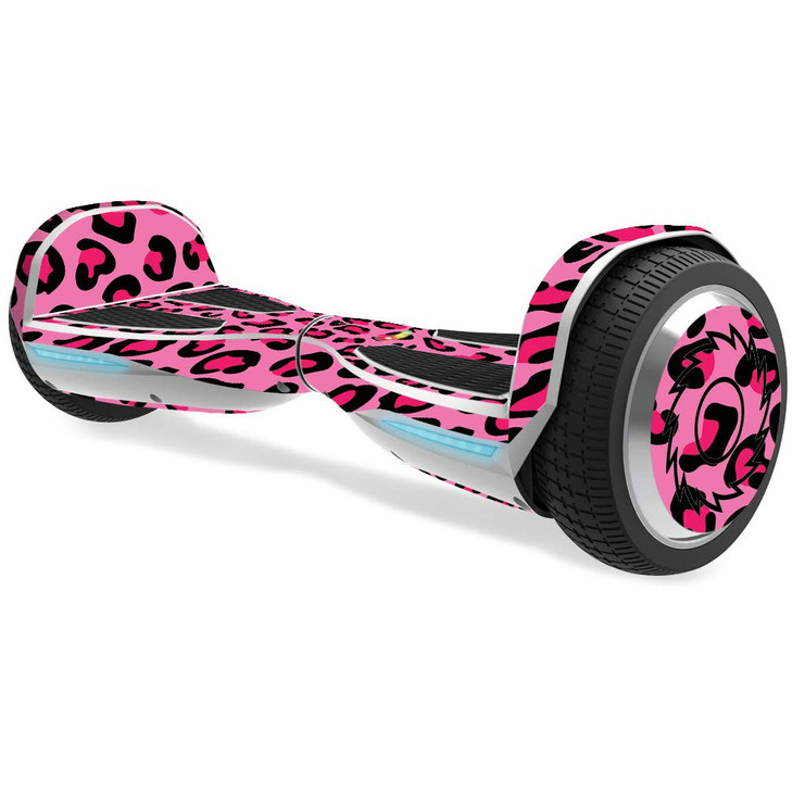 MightySkins Skin Compatible with Razor Hovertrax 1.5 Hover Board - Pink Leopard | Protective, Durable, and Unique Vinyl Decal wrap Cover | Easy to Ap