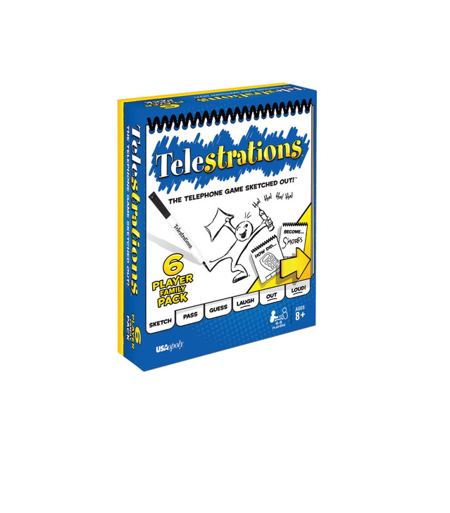 USAopoly Telestrations Original 6 Player | Family Board Game | A Fun Family Game for Kids and Adults | Family Game Night Just Got Better | The Teleph