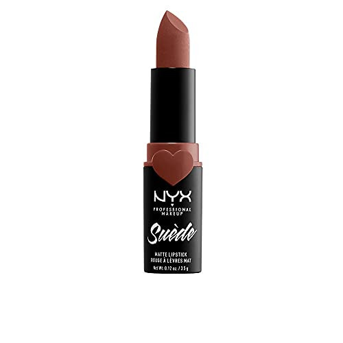 NYX PROFESSIONAL MAKEUP Suede Matte Lipstick, Vegan Formula - Free Spirit (Medium Nude with Pink)