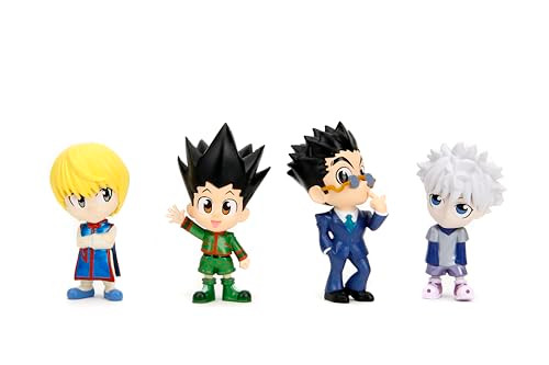 Jada Hunter x Hunter Metalfigs 2.5" 4 Pack (Gon, Killua, Kurapika, Leorio) - Collectible Die-Cast Figures - Authentic Designs, Premium Quality - Toys