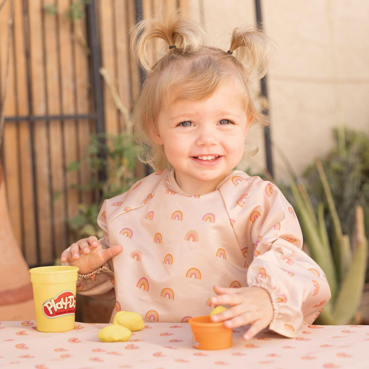 Tiny Twinkle Long Sleeve Bib for Babies & Toddlers | Waterproof Smock Bib for Eating | Machine Washable & Mess-Proof Feeding Essentials | Newborn Sho