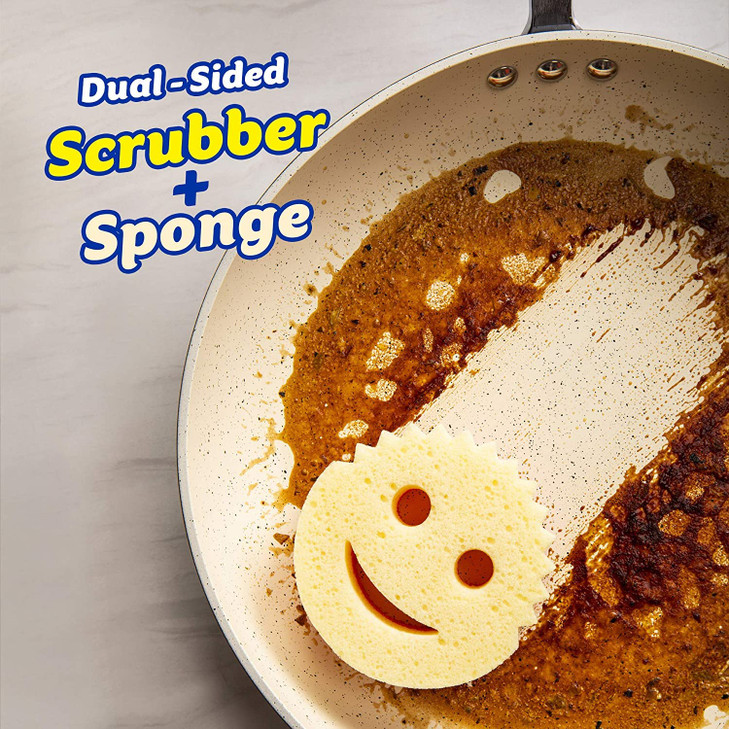 Scrub Daddy Dual Sided Sponge and Scrubber - Scrub Mommy - Scratch Free Sponge for Dishes and Home, Soft in Warm Water, Firm in Cold, Odor Resistant