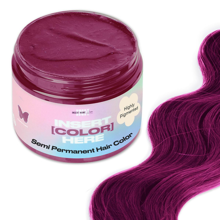 INH Semi Permanent Hair Color | Color Depositing Conditioner | Pink Hair Dye | No Bleach No Peroxide Temporary Fuchsia Crystal Tint for Women, Men |