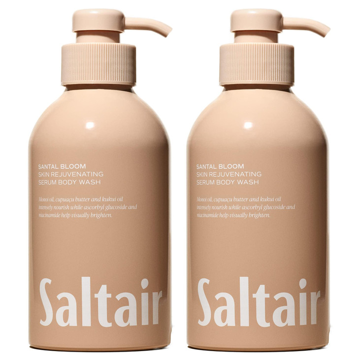 Saltair Body Wash 2-Pack  Santal Bloom  Moisturizing Body Wash with Monoi Oil and Cupuacu Butter  Scented Shower Gel for Women and Men  2x 17oz 