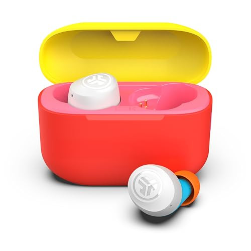 JLab Go Pop+, True Wireless Earbuds, Bluetooth 5, Dual Connect, IPX4, App Support, Confetti
