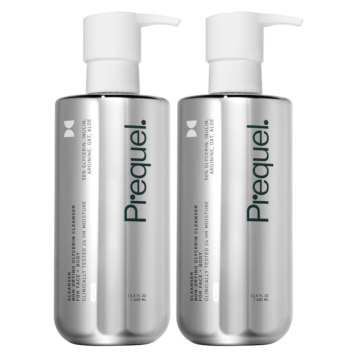 Prequel Skin Gleanser SA, Moisturizing Glycerin Face Wash,1% Salicylic Acid Face Cleanser, Unscented and Combination Skin Face Soap, 13.5 fluid ounce