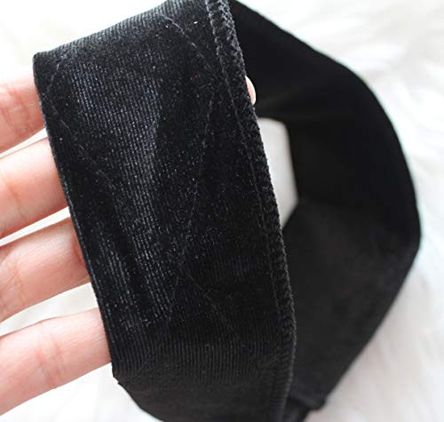 Bamutu Velvet Wig Grip Headband for Women - Adjustable Non Slip Wig Grip Bands to Keep Hairpiece Secured (Black)