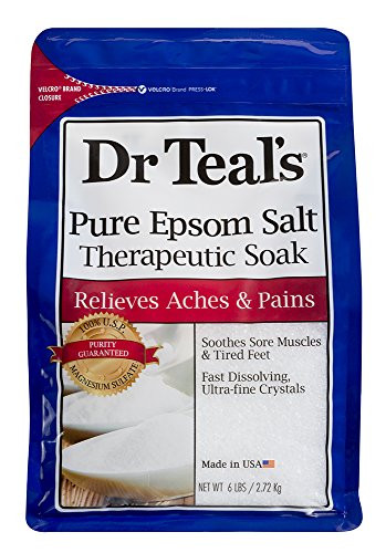 Dr. Teal's Epsom Salt Soaking Solution Magnesium Sulfate U.S.P (96-Ounce, 6-Count)