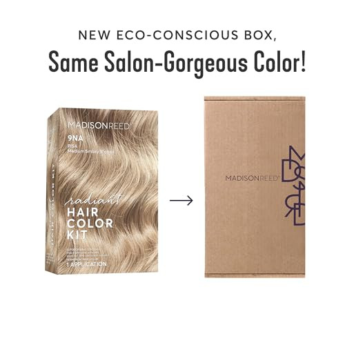 Madison Reed Radiant Hair Color Kit - 9NA Medium Cool Blonde with Ash Undertones (Pisa Blonde), Dimensional Gray Hair Blending Permanent Hair Dye, PP
