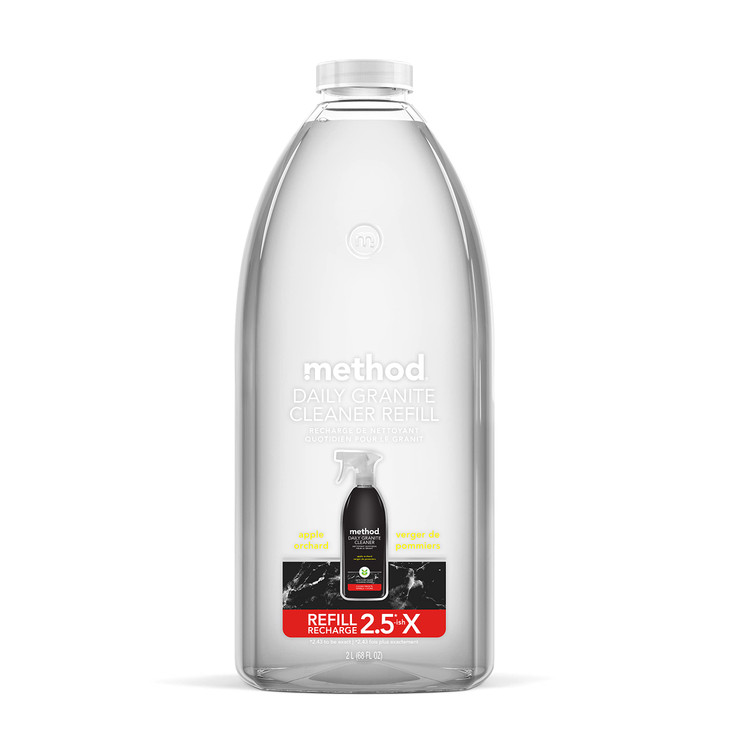 Method Daily Granite Cleaner Refill, Apple Orchard, Cleaning Agent for Granite, Marble, and Other Sealed Stone, 68 fl oz, (Pack of 1)