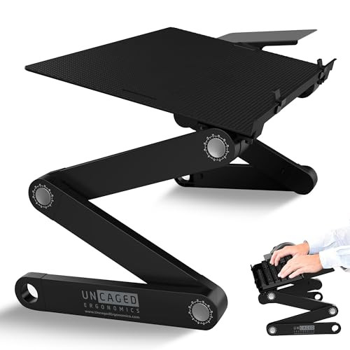 Uncaged Ergonomics WorkEZ Adjustable Computer Keyboard Stand for Desk, Keyboard & Mouse Riser, Ergonomic Portable Stand for Desktop, Computer Keypad