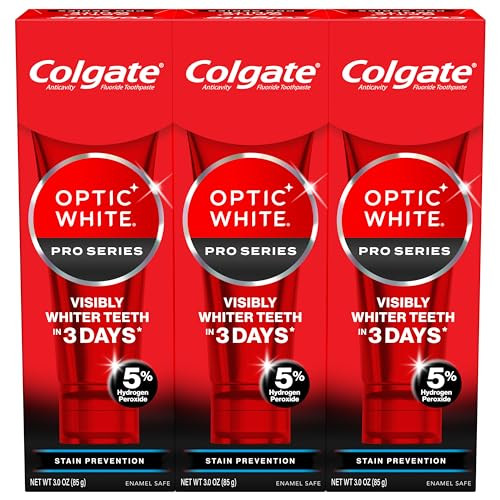 Colgate Optic White Pro Series Stain Prevention Hydrogen Peroxide Toothpaste, Teeth Whitening Toothpaste, Effectively Removes Tea, Coffee, and Wine S