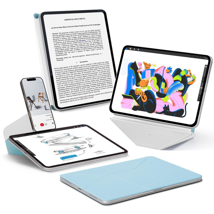 MOFT Dynamic Folio Case for iPad Pro 11- inch (M5 2025 / M4 2024), Slim Magnetic Stand Case with 20+ Viewing Angles, Auto Wake/Sleep, Ultra Thin, Soo