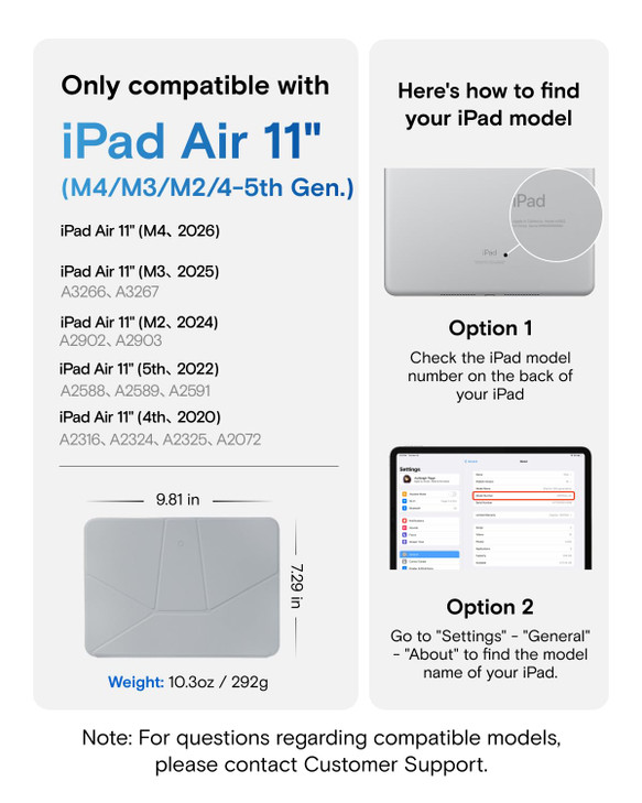 MOFT Dynamic Folio Case for iPad Air 11" (M4 2026 / M3 2025 / M2 2024) & iPad Air 10.9-inch 5th 4th Generation 2022 2020, Slim Magnetic Stand Case wi