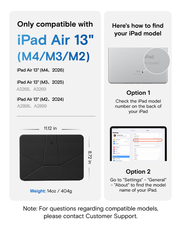 MOFT Dynamic Folio Case for iPad Air 13-inch (M4 2026 / M3 2025 / M2 2024),Slim Magnetic Stand Case with 20+ Viewing Angles, Auto Wake/Sleep,Ultra Th