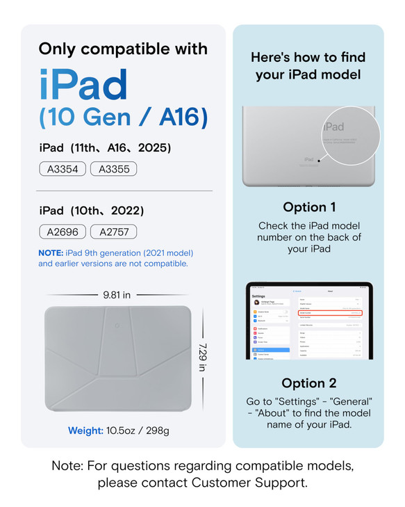 MOFT Dynamic Folio Case for iPad A16 11th Generation 2025 & iPad 10th Generation A14 2022, Slim Magnetic Stand Case with 20+ Viewing Angles, Auto Wak