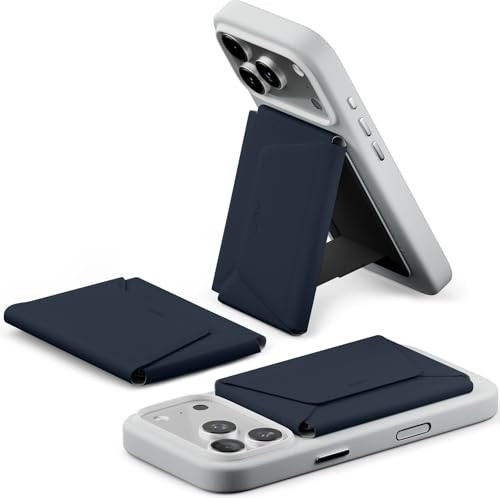 MOFT Magsafe Wallet, 8-Card Holder, Magnetic Phone Stand with Pull to Access Design, RFID Blocking, Angle Adjustment & MOVAS Minimalist Snap Field Wa