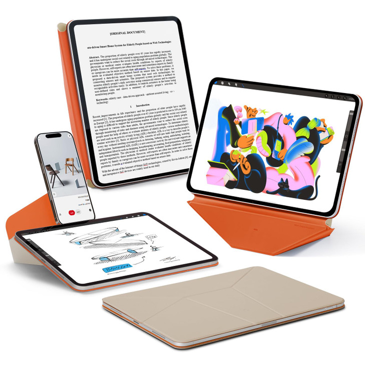 MOFT Dynamic Folio Case for iPad mini 7th A17 Pro 2024 & iPad mini 6th A15 2021, 8.3 Inch Slim Magnetic Stand Case with 20+ Viewing Angles, Auto Wake