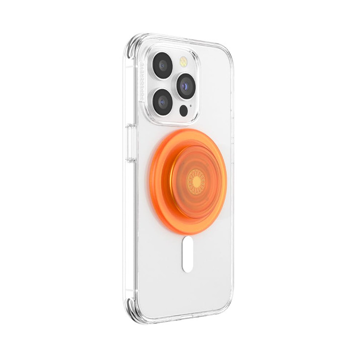 PopSockets Phone Grip for MagSafe, Magnetic Holder, Phone Stand - Orange Zest