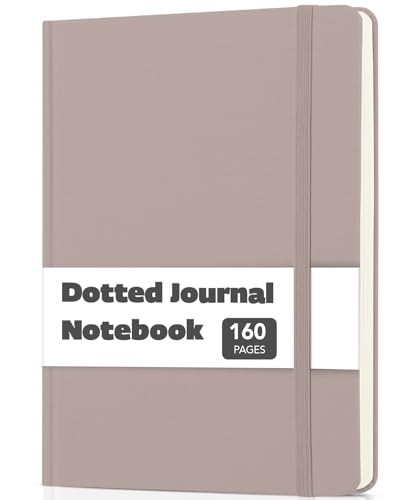 Mr. Pen- Dotted Journal Notebook, A5 Medium Size (5.7"x8.4"), 160 Pages (80 Sheets), Fabric Hardcover, 100 GSM Thick Paper, Bullet Dotted Journal for
