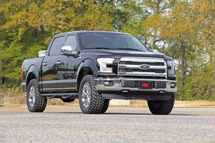 Rough Country 2" Leveling Kit for Ford F-150 (2009-2026) & Ford Raptor (2017-2018) - Bolt-on Strut Spacer, Fits up to 33" Tires