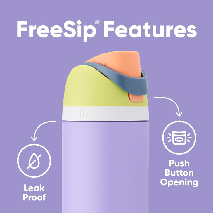 Owala FreeSip Insulated Stainless Steel Water Bottle with Straw for Sports and Travel, BPA-Free Sports Water Bottle, 40 oz, Candy Store