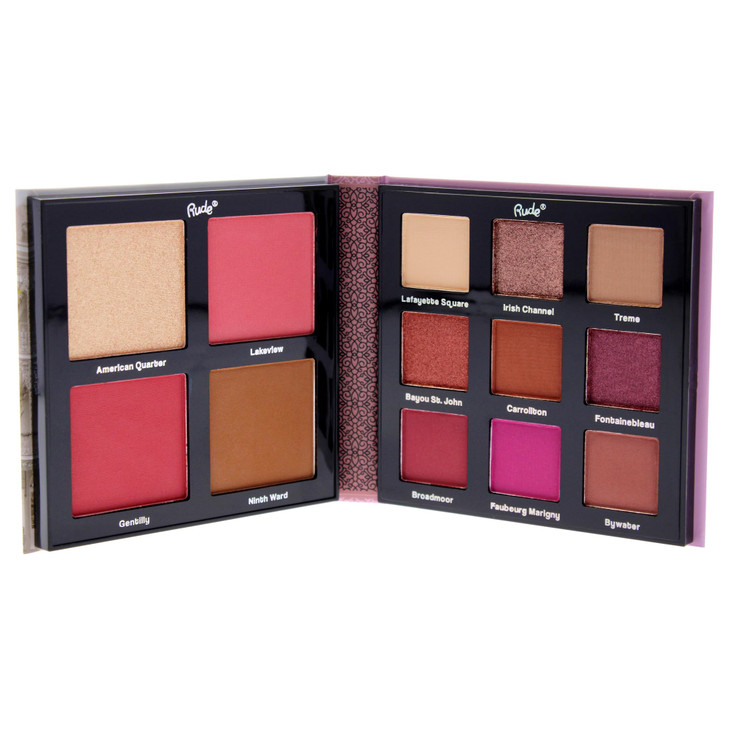 Nude York Face & Eye Palette  9 Eyeshadows, 4 Face Shades for Blush, Bronzer & Highlighter | All-in-One Natural Glam Palette | Vegan, Cruelty-Free,