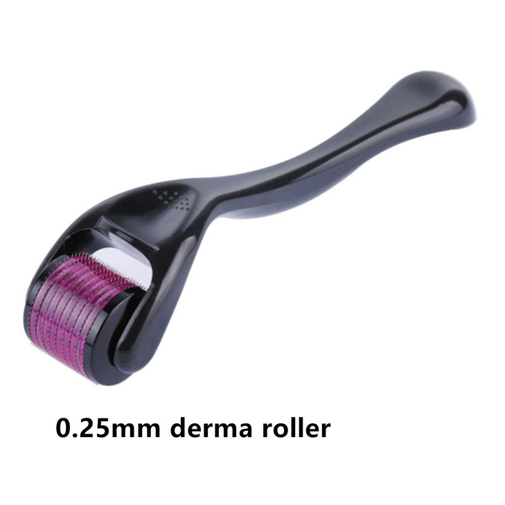 EZNDURAY Derma Roller - 0.25mm Microneedle Roller for Face w/ 540 Titanium Micro Needles, Storage Case Included