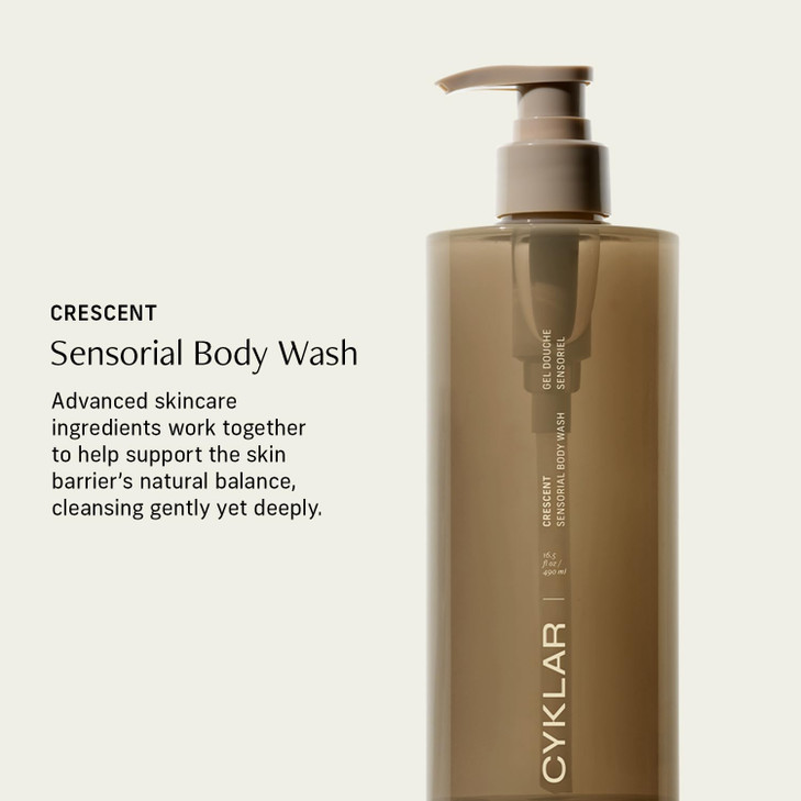 CYKLAR Sensorial Body Wash. Crescent Fragrance Hydrating Cleanser with Moisture Locking Multi-Oil Complex, Sodium PCA and Glycerin. Nourishing Shower