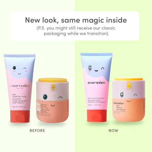 Happy Morning DUO Kids Spa Headband for Girls: Clean & Vegan Skin Care Bundle | Cloud Face Wash + SPF 20 Mineral Face Cream | Non-Toxic | Easy-to-Use
