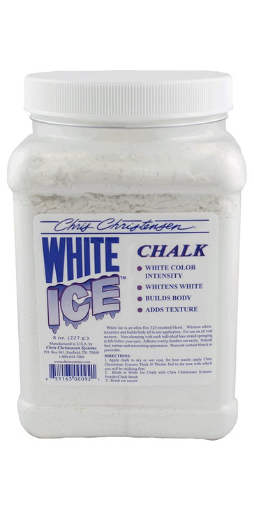 Chris Christensen White Ice Chalk, Dog Cosmetics, Groom Like a Professional, Natural Look, Easy to Apply and Blend, Does Not Contain Bleach or Peroxi