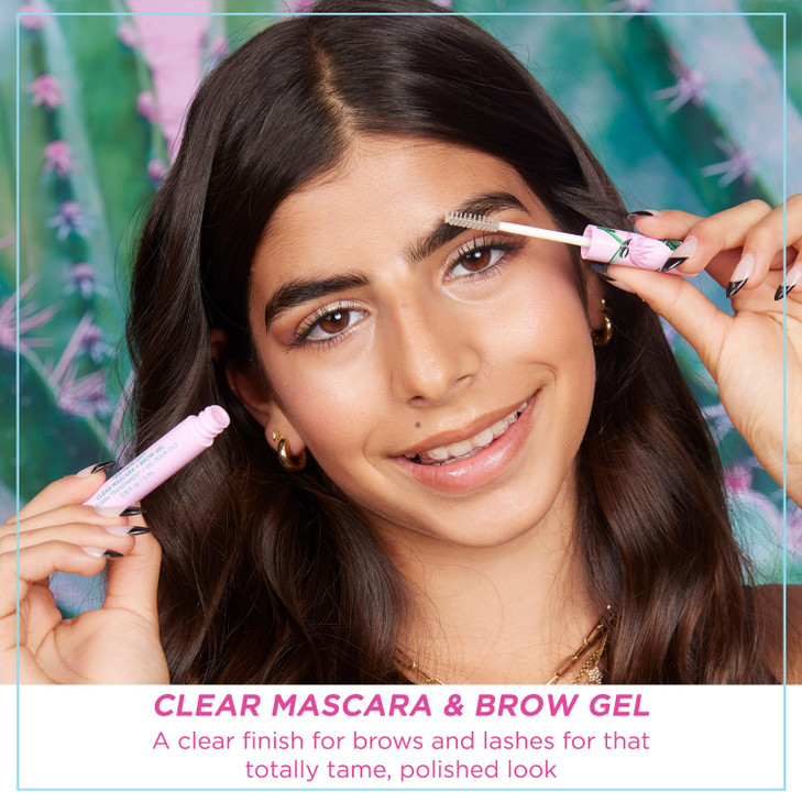 Petite 'n Pretty Featherlight Clear Mascara and Brow Gel - Makeup for Kids, Tweens and Teens - Dual Purpose Clear Finish for Brows and Lashes - Non-T
