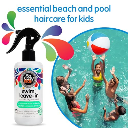 SoCozy Swim Leave In Conditioner Spray & Treatment for Kids Hair (8 Fl Oz) Protects & Repairs Pool, Sun & Salt Damaged Hair, Gentle Formula with Acti