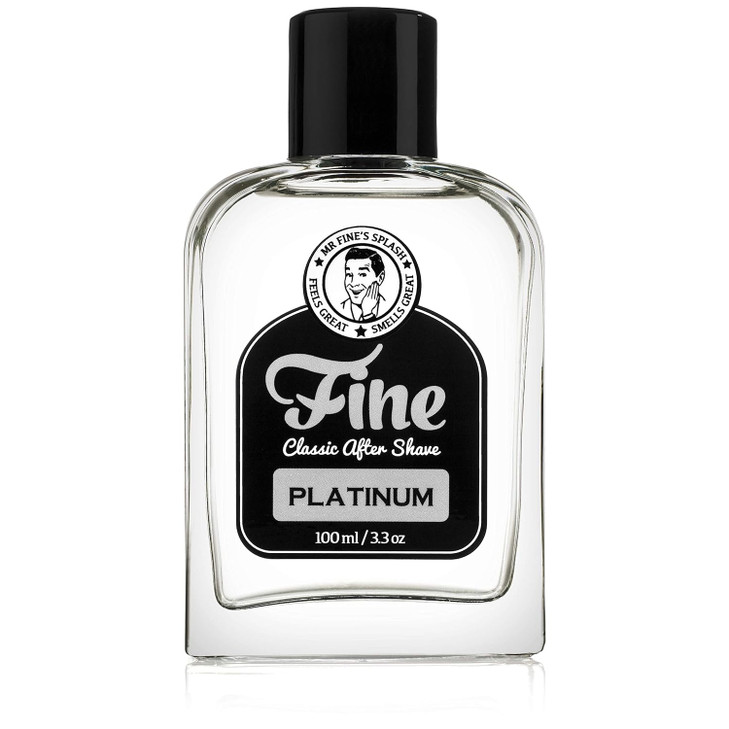 Mr. Fine Men's Aftershave - Platinum Fragrance, Soothing & Toning Post Shave Balm, Calms Razor Burn, Classic Barbershop Feel, Alcohol-Based Formula,