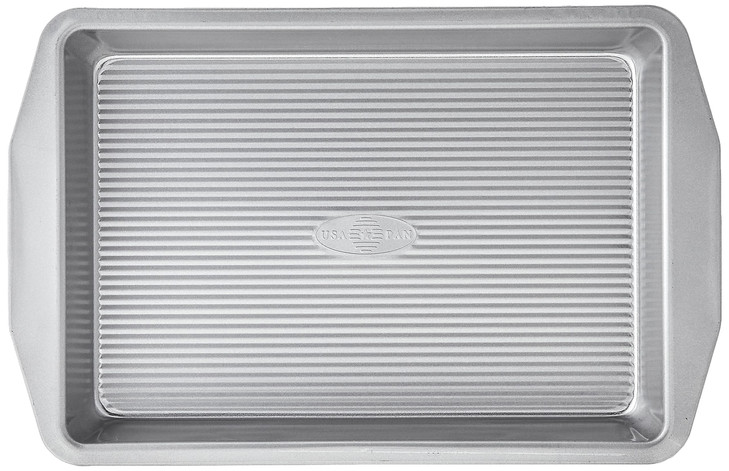 USA Pan 1110RC-3-ABC-1 American Bakeware Classics 9 x 13-Inch Rectangular Lasagna, Cake and Brownie Pan, Aluminized Steel