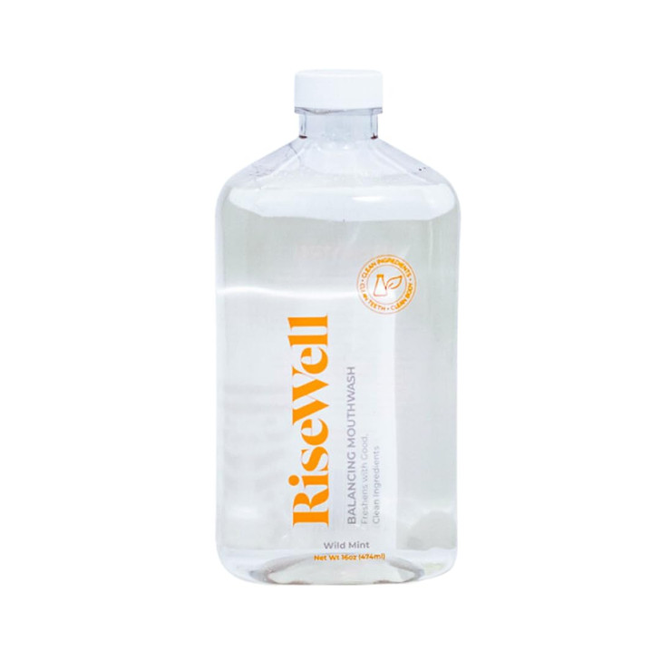 RiseWell Balancing Mouthwash - pH Balancing Alkaline Alcohol Free Mouthwash - Dentist Developed Dry Mouth Rinse and Breath Freshener - Natural, SLS-F