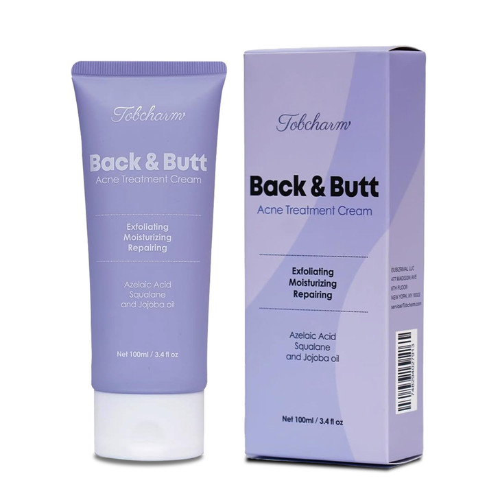 Butt Acne Clearing Treatment, Maximum Strength Body Cream for Back, Buttocks, Thigh & Chest Acne Removal, Skin Clearing Lotion for Men & Women, Foami